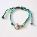 Armband mit Herzmuschel - Blau-Grün