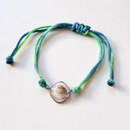 Armband mit Herzmuschel - Blau-Grün