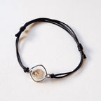 Armband mit Herzmuschel - Schwarz