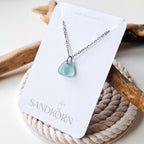 Sea glass necklace - Aqua