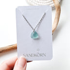 Sea glass necklace - Aqua
