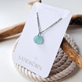 Sea glass necklace - Aqua