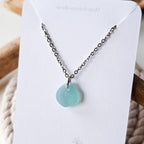Sea glass necklace - Aqua