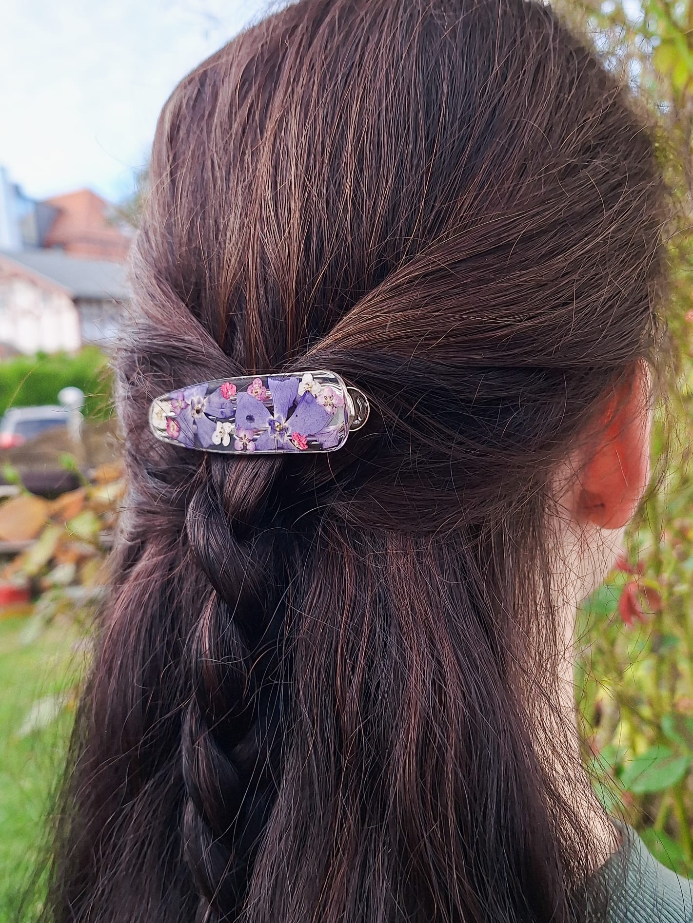 Haarspangen mit Pflanzen