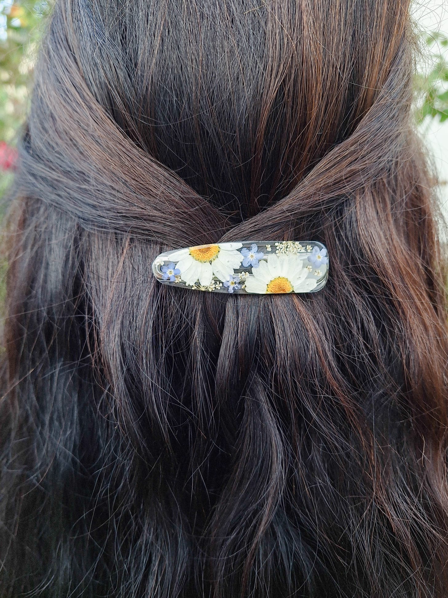 Haarspangen mit Pflanzen