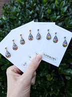 Ohrringe mit kleinem Garten - Gold