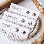 Heart-shaped stud earrings - silver, 8 mm