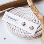 Heart-shaped stud earrings - silver, 8 mm