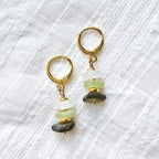 Seeglas-Creolen - Gold