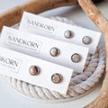 Mini-Ohrstecker mit Herzmuscheln - Silber 8 mm - SANDKORN Usedom 