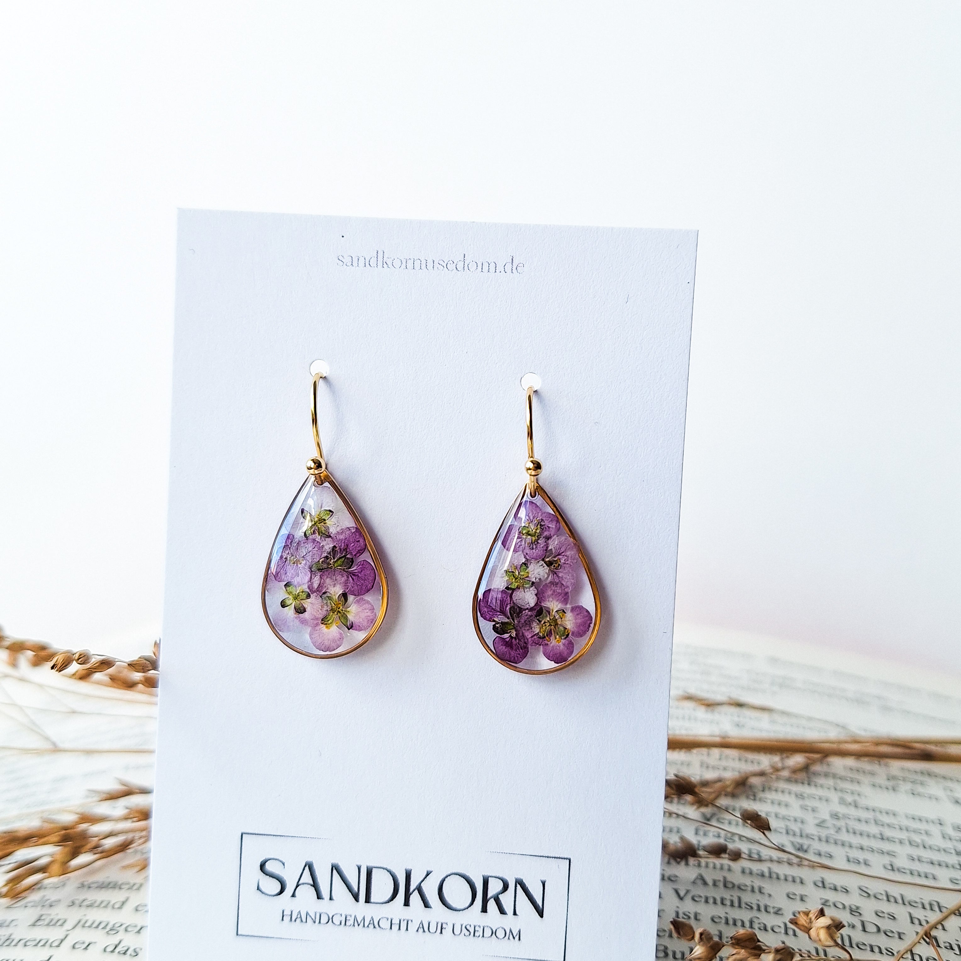 Ohrringe mit Duftsteinrich - SANDKORN Usedom 