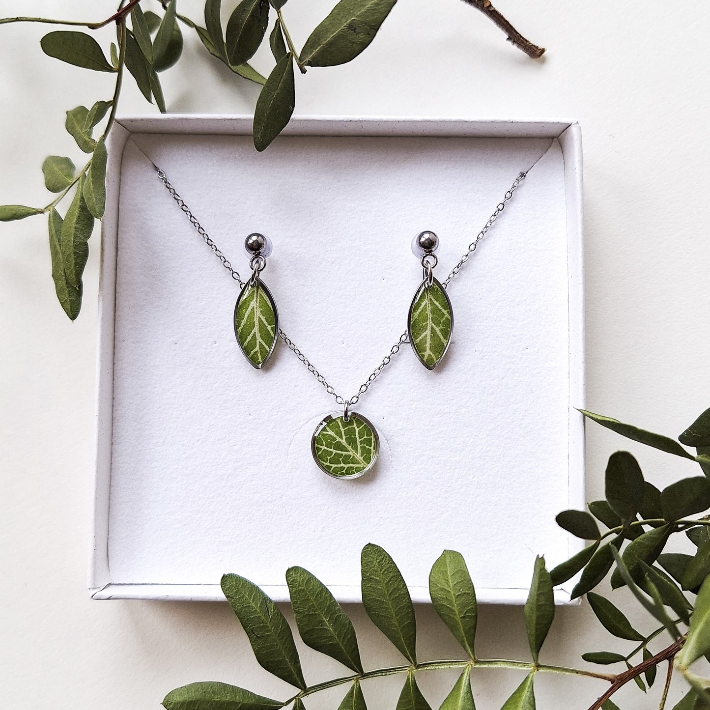 Schmuckset mit Fittonia